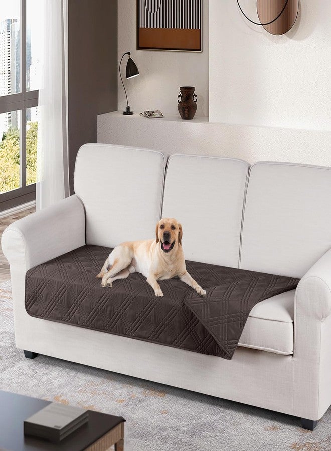 TAOCOCO 100% Waterproof Couch Cushion Cover Reversible Sofa Seat Cover for Dogs Pets Chaise Couch Cover for Sectional Sofas U Shape Couch Furniture Protector Sofa Slipcover(Sofa, Chocolate) - Image 1